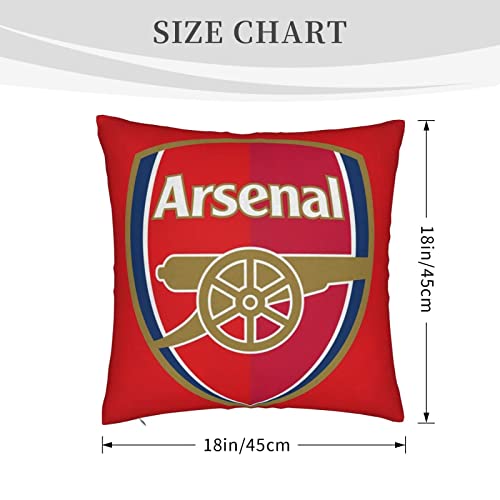 Arsenal Home Throw Pillow Case Couch Sofa Bedroom Decorative Square Cushion Pillow Covers 18x18 In