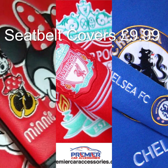 Seat belt covers: on sale while stocks last!