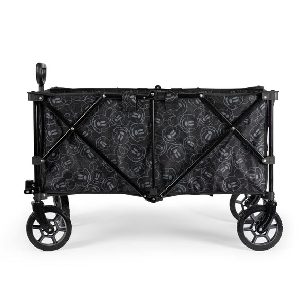 PICNIC TIME Disney Mickey Mouse Adventure Wagon XL, Folding Wagon, Beach Wagon, Sport Utility Wagon, (Black)