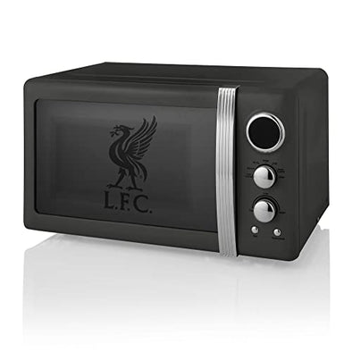 Swan Micro-ondes numérique rétro officiel Liverpool Football Club 800 W, noir, micro-ondes LFC, minuterie numérique 60 minutes, capacité 20 litres, 5 réglages de puissance, SM22030LIVBN