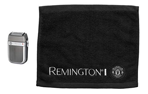 Remington Manchester United Heritage Rasoir électrique sans fil avec brosse de nettoyage et serviette pour le visage Argenté