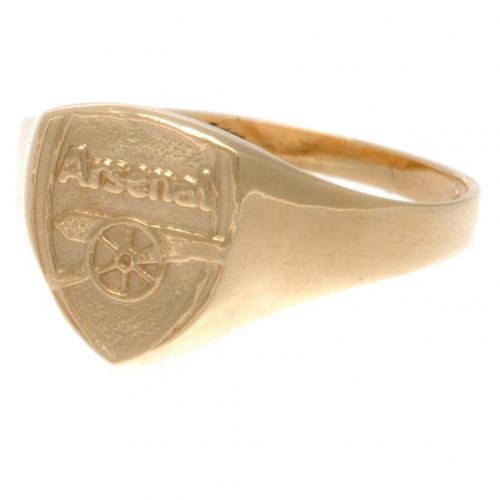 Arsenal F.C. 9ct Gold Crest Ring Medium Official Merchandise