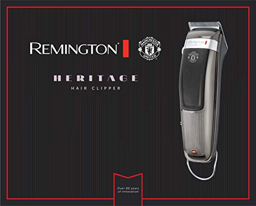 Remington Manchester United Heritage Tondeuse à cheveux sans fil avec serviette pour le visage Argenté