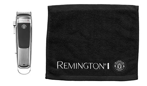 Remington Manchester United Heritage Tondeuse à cheveux sans fil avec serviette pour le visage Argenté