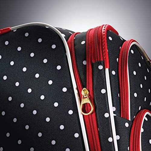 American Tourister Disney Valise souple avec roulettes, pantalon Mickey Mouse, 53,3 cm, nœud rouge Minnie Mouse, ensemble de 2 pièces (21/28), valise souple Disney avec roulettes