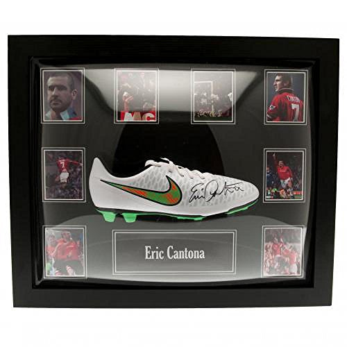 Botte officielle signée Manchester United FC Cantona (encadrée)