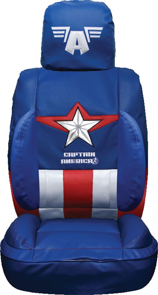 Official Captain America front seat covers car