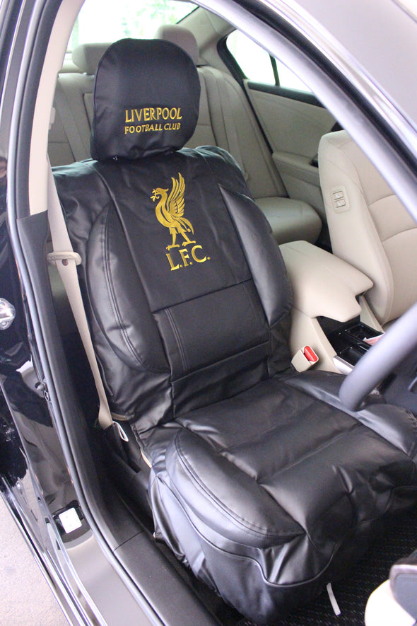 Liverpool Car Seat Covers (black) Premium LE with Steering Wheel Cover