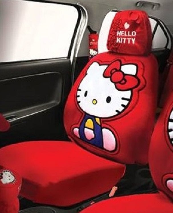 Hello Kitty Auto Accessory Set (I'm Kitty Collection - red) 10 pieces