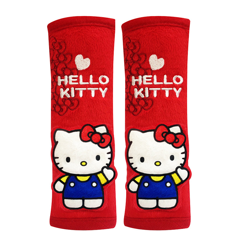 Premium Hello Kitty seat belt covers pads red pair official Sanrio Premier Car Accessories Premium Hello Kitty seat belt covers pads red pair official Sanrio Premier Car Accessories