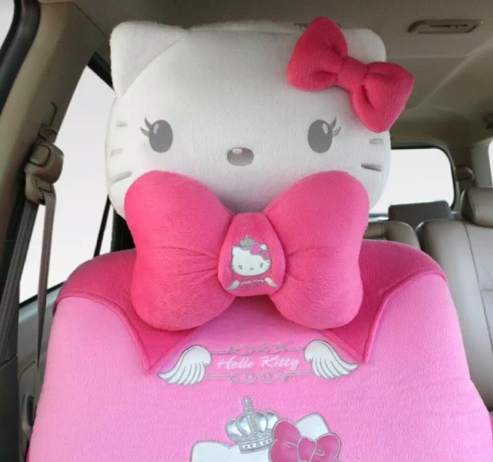 Sanrio Hello Kitty car auto accessory gift set pink10 pieces