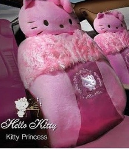 Housse de siège de voiture et housse d'appui-tête Hello Kitty Princess Princess