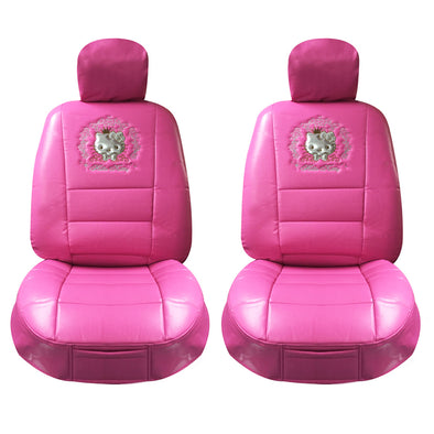 Pink official pair of hello kitty seat covers
