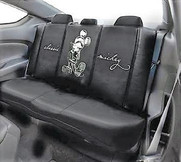 Black Disney Mickey rear seat cover leather
