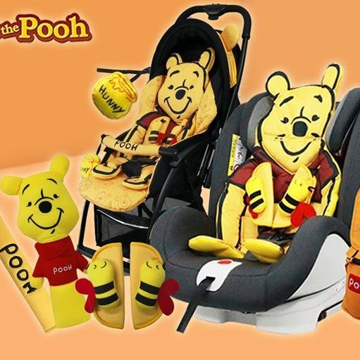 disney baby winnie the pooh stroller fan Disney Pooh Baby Travel Accessory gift set mat, pads, cushion etc – Premier Car Accessories