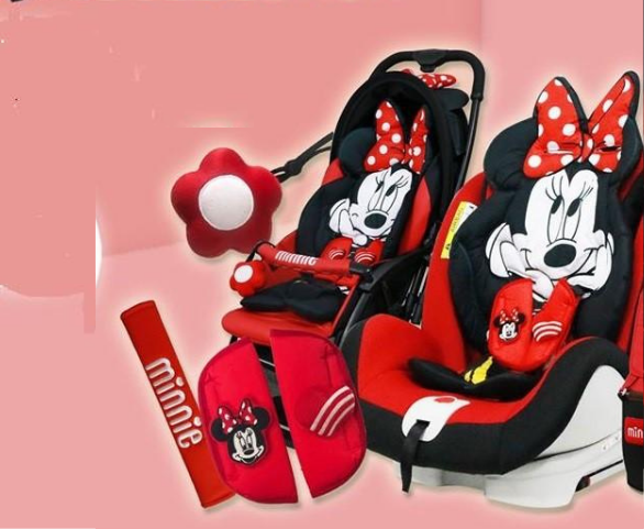 minnie mouse infant car seat and stroller Disney Minnie Mouse Baby Sleep Play Travel Set licensed accessories – Premier Car Accessories